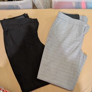 Nine West Black and Gray Bootcut Trousers
